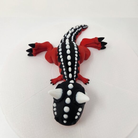 3D Printed Flexi Factory Articulated Carnotaurus Dinosaur 4"x7" - Picture 7 of 8